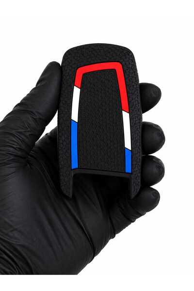 GMA KEYS Bmw 1 3 5 7 Series X1 X3 X4 X5 F10 F15 F16 F20 F30 F18 F25 M3 M4 E34 Honeycomb Patterned Premium Red Blue White Color Key Case Cover