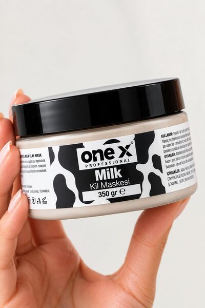 ONE X Milk Clay Mask 350 Gr – Purifying Facial Mask with Milk Extract, Skin Care and Cleansing Mask, All Skin Types