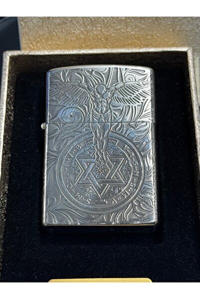 NikaŞ Chief Vintage Koruyucu Melek Tasarımlı Derin Kabartma Metal Benzinli Premium Çakmak