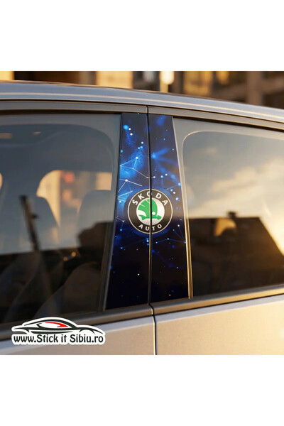 StickITsibiu ΟΛΟΚΛΗΡΟ ΣΕΤ αυτοκόλλητων Stalpi Usi - CORELINK SKODA - Αυτοκόλλ...