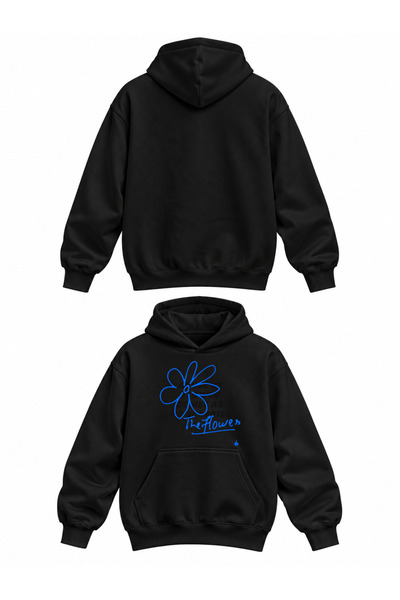 LORVEX Unisex Βαμβακερό φούτερ με κουκούλα άνετης εφαρμογής - Τυπωμένο oversi...