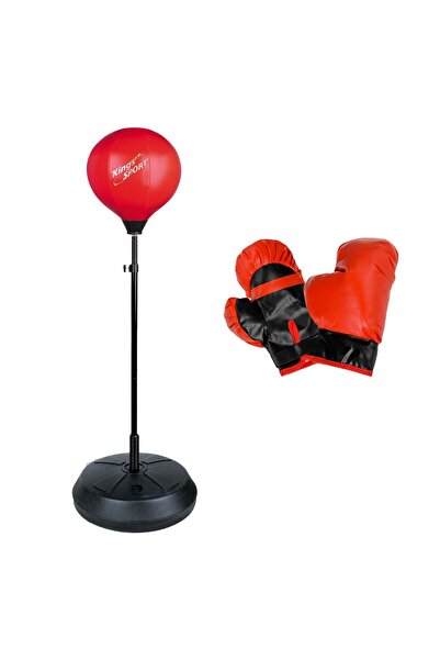 OEM Set de antrenament cu minge de box roșie și mănuși pentru adulți - 226g