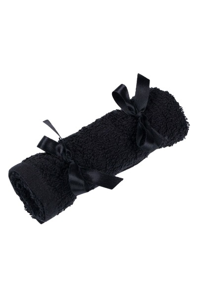 OEM Prosop de față din bumbac negru 30x30cm - Moale și absorbant