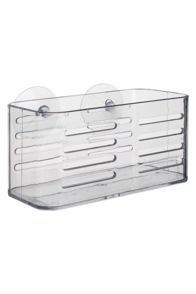 OEM Raft acrilic transparent cu ventuze 15.9x8.7x8.4cm pentru baie