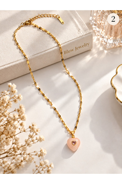 Bluw Jewelry قلادة قلب أمورا