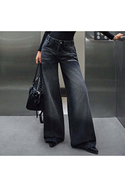 JOVVIN Grunge Koyu Yıkamalı Jean