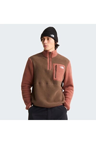 THE NORTH FACE سترة M Yumiori 1/4 Zip للرجال باللون البني2