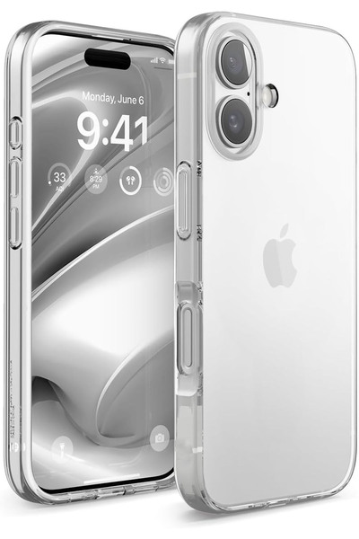 Revasser iPhone 16 için Şeffaf Kılıf Şeffaf iphone 16 kılıfı İnce Esnek TPU S...