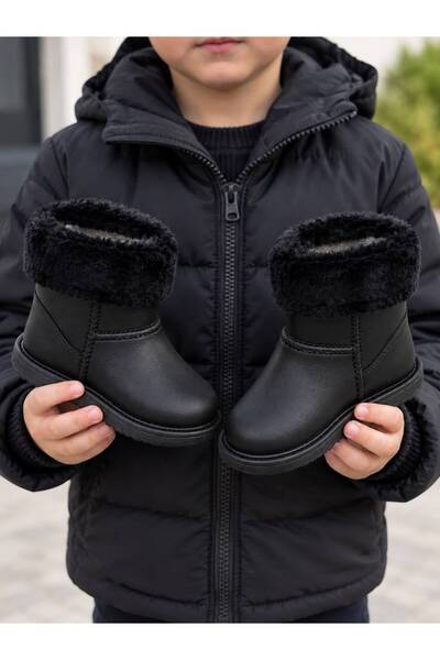 PLN SHOES Koko Su Geçirmez Kaymaz İçi Kürklü Kız Çocuk Eva Yağmur Kar Çizme