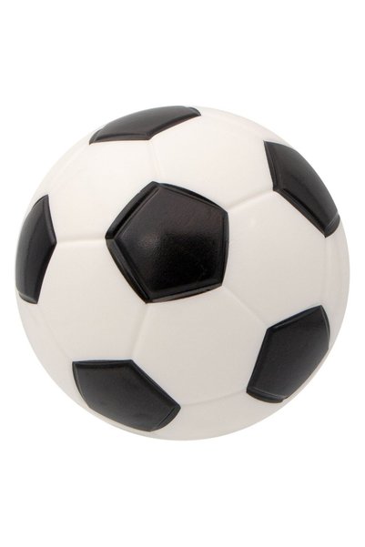 OEM Minge de fotbal moale de 15 cm - Design alb-negru