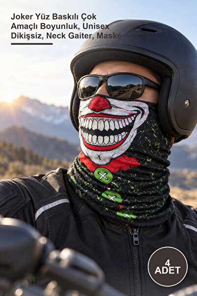 Yenilig 4 τεμάχια Baf Bandana – Πολυχρηστικό γιακάς λαιμού με εκτύπωση Joker ...