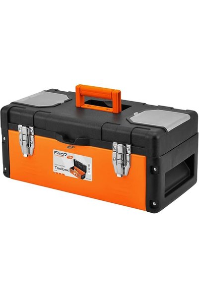 PRO707 PRO7 Tool Box with Iron Latches -19inch - Durable Portable Organizer w...