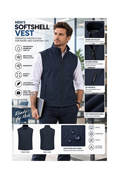 Legend Classics Ανδρικό γιλέκο softshell, 3 στρώσεων, - LE840