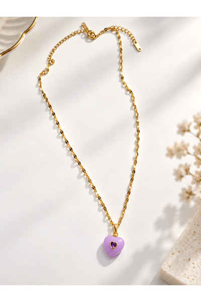 Bluw Jewelry قلادة قلب أمورا
