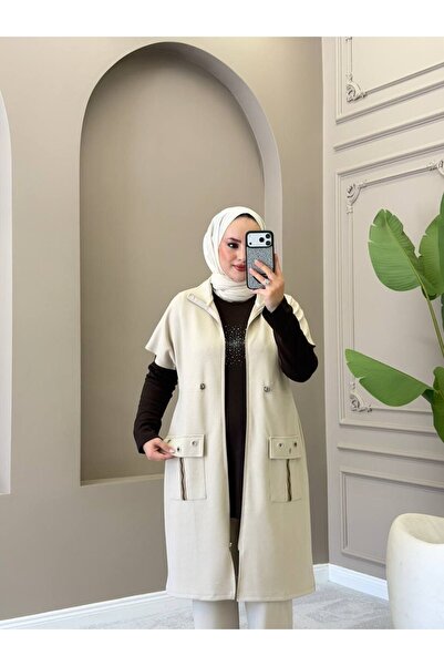moda4b Women's 3-Piece Oysho Fabric Sleeveless Long Vest Tracksuit Set with Z...