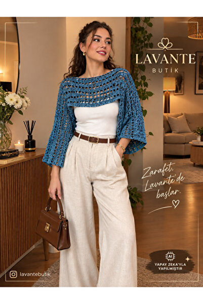 lavante butik kendini özel hisset بلوزة بوليرو نسائية إسبانية مخرمة ومثقوبة م...