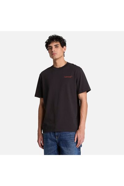 Timberland Tricou negru pentru bărbați Nh Poster "Back Graphic Tee"