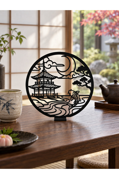 Japon Esintili Koi Balığı Dekoratif Obje – Standlı 3D Baskı Masaüstü Dekoru