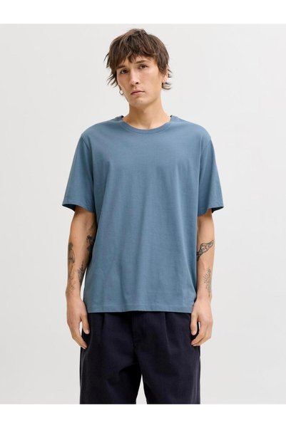 Jack & Jones Мъжка тениска с къс ръкав и кръгло деколте, стандартна кройка - ...