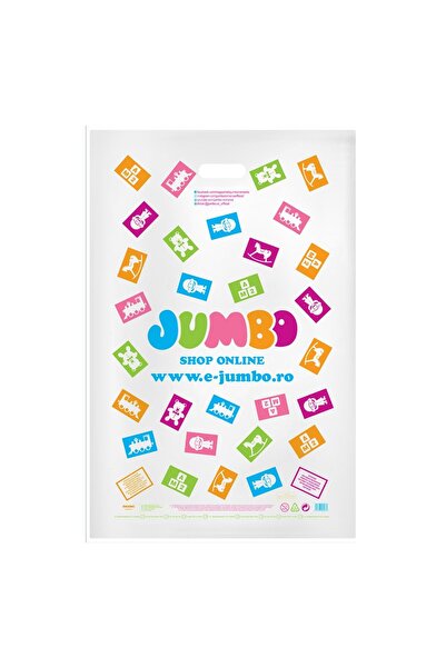 OEM Pungă de plastic Jumbo 80x60cm - Design cu pictograme colorate de jucării