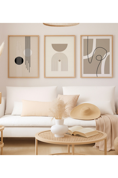 VOBA STORE SET DE TABLETE DE PICTAT DIN MDF CU CADRU MINIMALIST -173