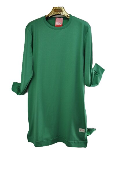 elma abone Plus Size Two Yarn Compact Combed Cotton Tunic