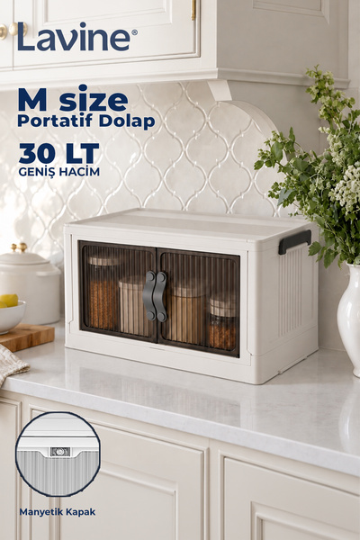 Lavine "Medium" 30 LT Tekli Organizer Dolap Katlanabilir Portatif Manyetik Ka...