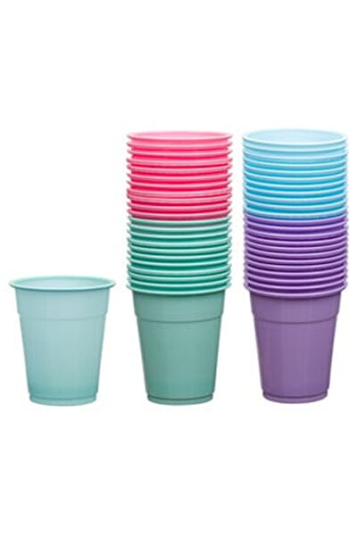 OEM Set of 45 Plastic Cups in 4 Different Colors 300ml