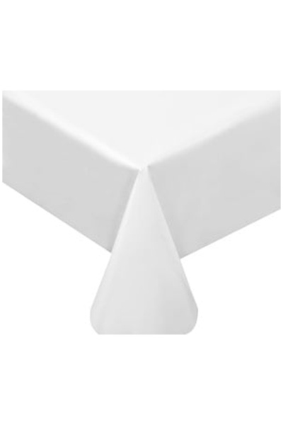 OEM White Plastic Tablecloth 137x274cm