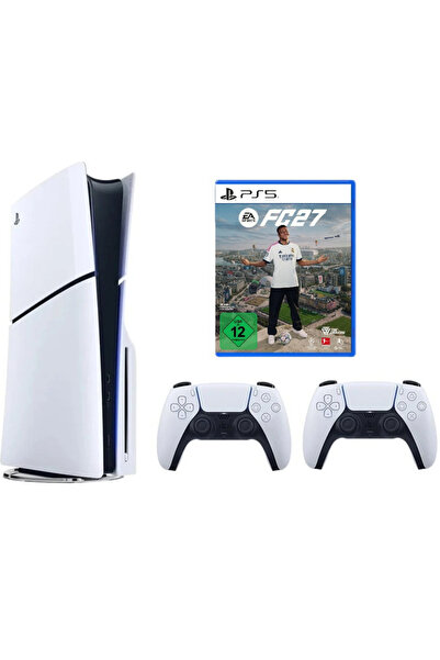Sony Playstation 5 Slim Cdli + 2.kol Dualsense + PS5 FC27 (İthalatçı Garantili)