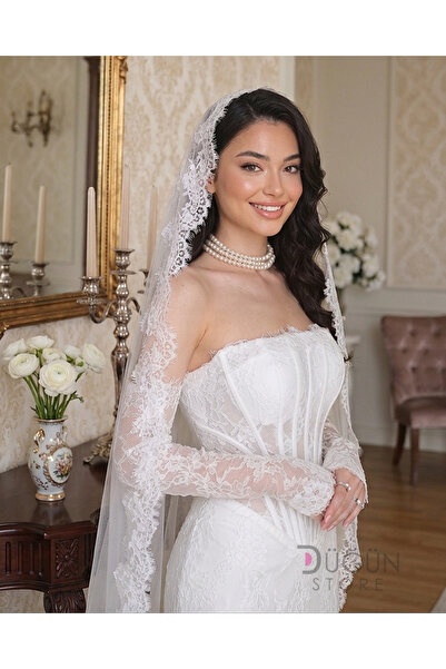 dugunstore Dantel Gelin Duvağı