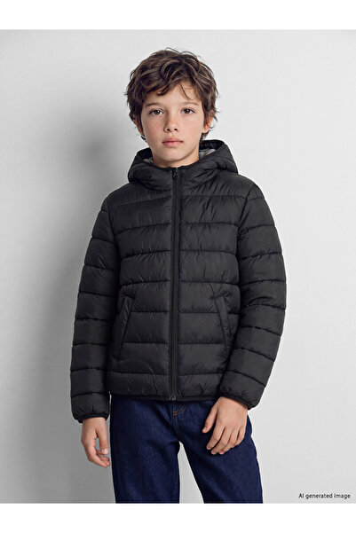 LC Waikiki Ozmarka New Season Black Water Repellent Boys' Inflatable Jacket