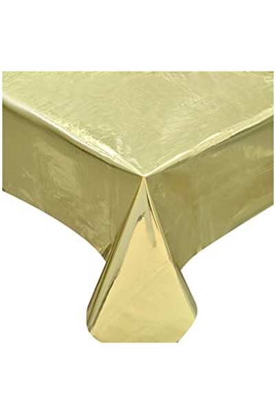 OEM Gold Plastic Tablecloth 137x274cm