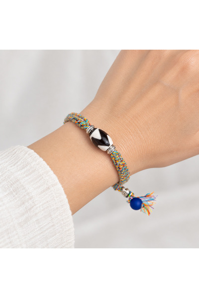 HER ŞEY NOTA www.herseynota.com Colorful Knitted String Patterned Medium Bead...