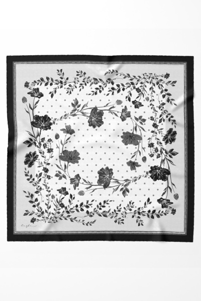 Tuğba Asude %100 Twill İpek Eşarp - Siyah