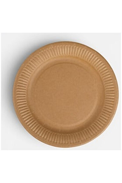 OEM Kraft Paper Plates Ø20cm - 50pcs