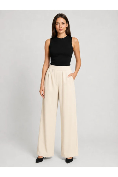 Glamorous Style Γυναικεία Παντελόνα με Λάστιχο και Τσέπες