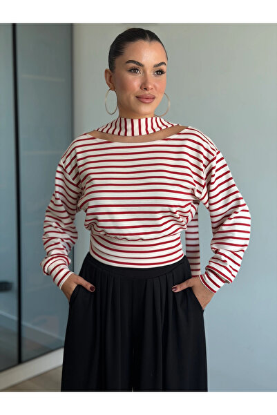 ROUPAS COLLECTİON Leya Fular Detay Düşük Omuz Bluz