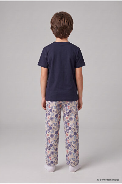 SEASOUL Erkek Çocuk Bambu Pijama Set