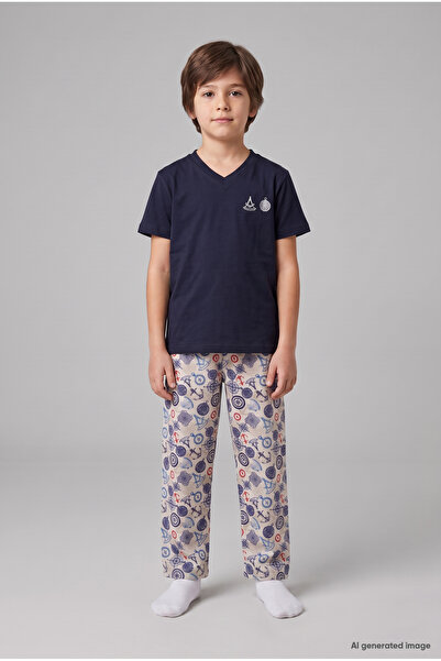 SEASOUL Erkek Çocuk Bambu Pijama Set
