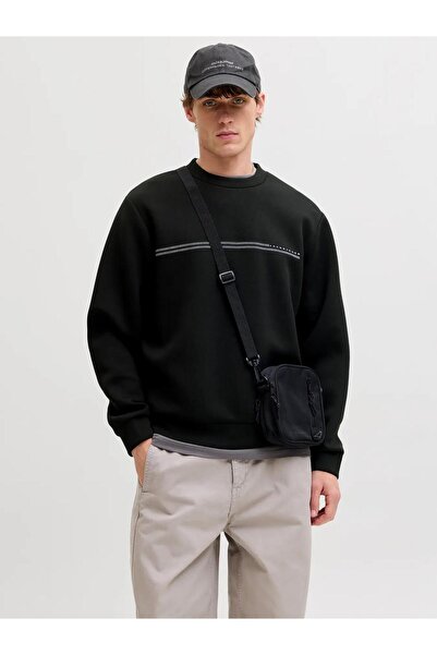 Jack & Jones Jcofusıon Scuba Black Men's Sweatshirt 12289830