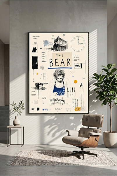 postercraft Η αφίσα ξύλινης εκτύπωσης The Bear Dizi Design (χωρίς πλαίσιο)