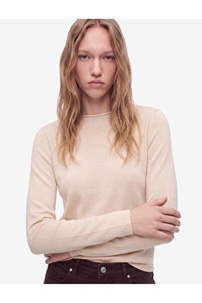 Koton Stand Collar Slim Fit Modal Blend Basic Long Sleeve T-Shirt