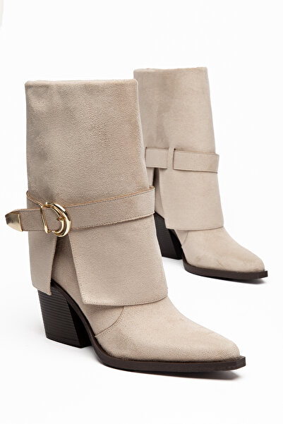 MS SUGAR SHOES Γυναικείες μπότες καουμπόι με ζώνη και αγκράφα, με μυτερή μύτη...