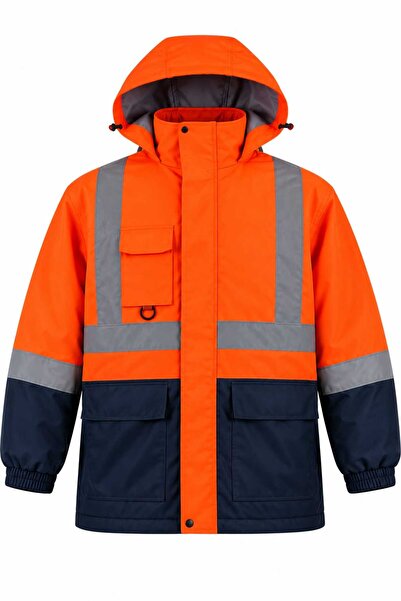 PARKA 5+1 İŞ MONTU REFLEKTÖRLÜ KAPŞONLU