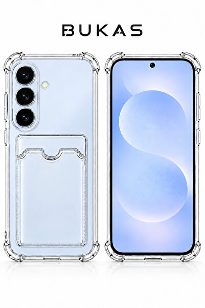Samsung Galaxy S26 PLUS Uyumlu Şeffaf Kartlıklı Kamera Korumalı Airbag Darbe Önleyici Silikon Kılıf