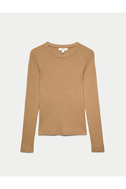 Marks & Spencer Fitilli Bisiklet Yaka Slim Fit Kadın Kazak