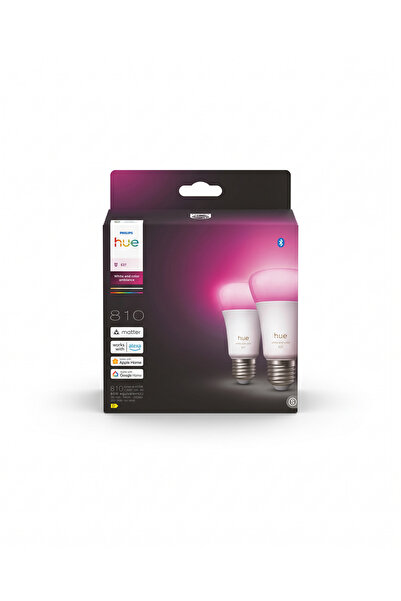Philips Συσκευασία 2 τεμαχίων Έξυπνες λάμπες LED Hue White and Color Ambiance...