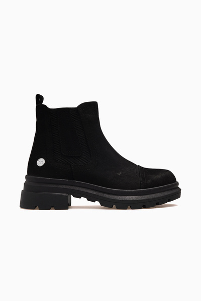 Mammamia Women's leather daily boots 26k d26kb-8195 black nubuck