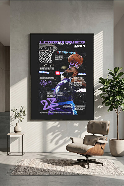 postercraft Αφίσα ξύλινης ζωγραφικής Λεμπρόν Τζέιμς (χωρίς πλαίσιο)